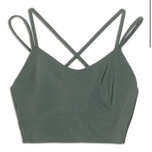 Size 2 Lululemon Like New Dark Olive Like A Cloud Longline Bra